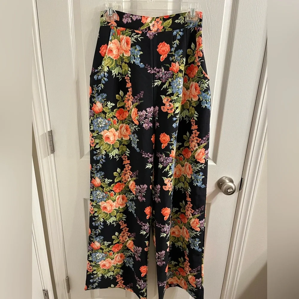 Floral Vacation Pants-Vixen by Micheline Pitt - Picture 1 of 5